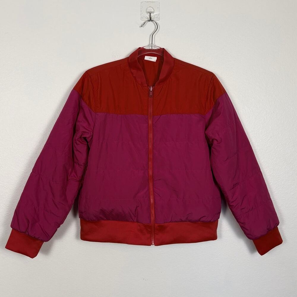Summersalt Reversible Color Block Quilted Retro Style Packable Full Zip Jacket S